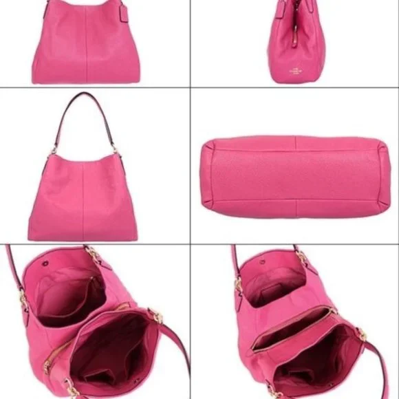 Authentic Coach Phoebe Shoulder Handbag Dahlia - Picture 12 of 12